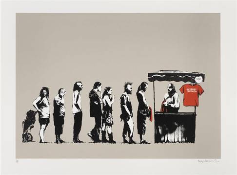 Festival Destroy Capitalism by Banksy Street Art 