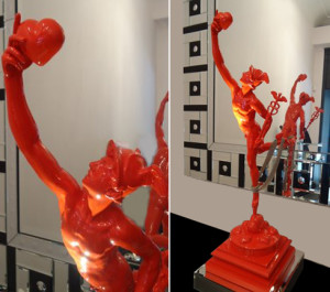 dEmo's Mercury sculpture in Joyeria in Madrid