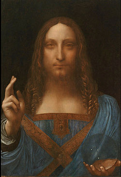 Salvator Mundi attributed to Leonardo Da Vinci Painting