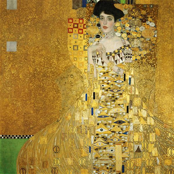 Portrait of Adele Bloch-Bauer by Gustav Klimt Painting Gold