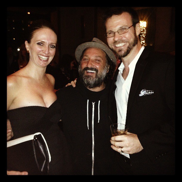 Reed and Kat from Robin Rile Fine Art with Mr Brainwash (AKA Thierry Guetta) at CIBO Exhibition in 2014.