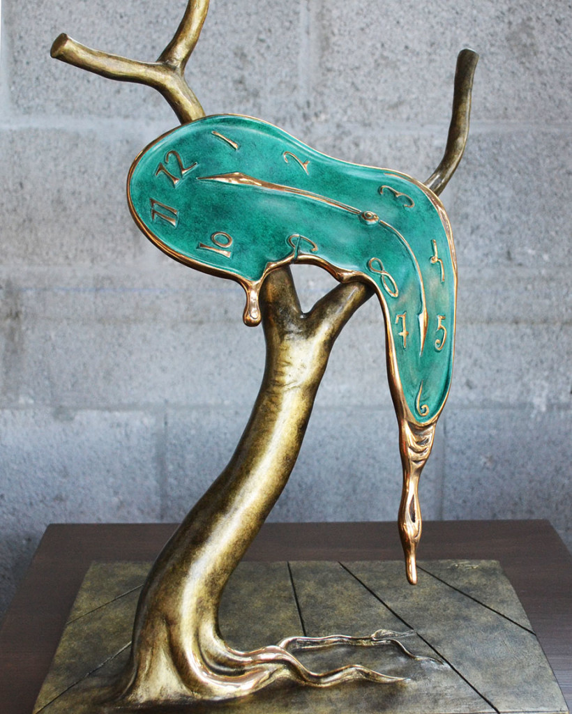 Salvador DALI- Profil Du Temps (Profile of Time) bronze sculpture