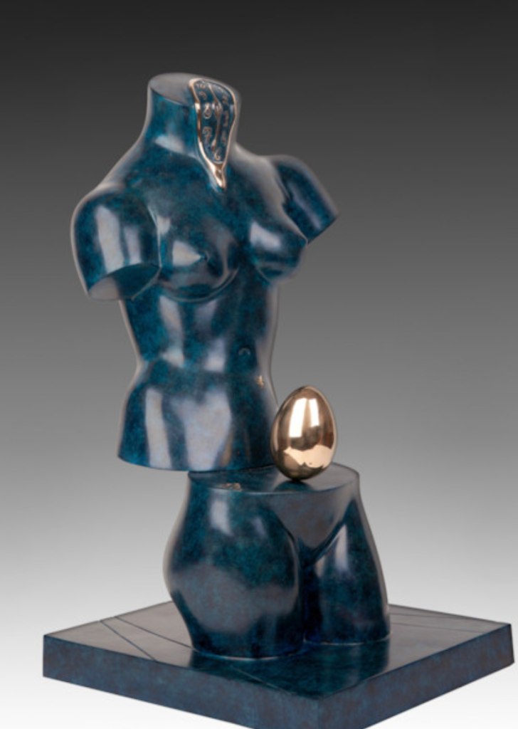 Salvador DALI- Space Venus bronze sculpture- BLUE Patina