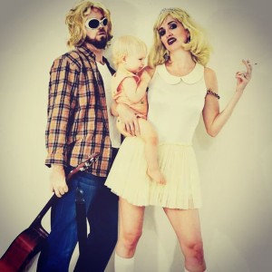 halloweek family halloween costume nirvana kurt cobain