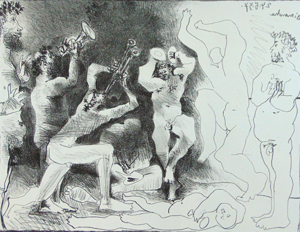 Pablo Picasso etching The Dance of the Fauns (1957)