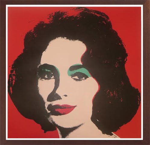 Elizabeth Taylor screen print by Andy Warhol