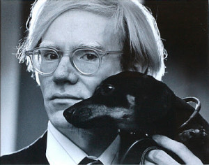 Andy Warhol and his dog