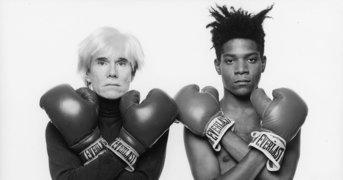 Andy Warhol and Jean Michel Basquiat Boxing