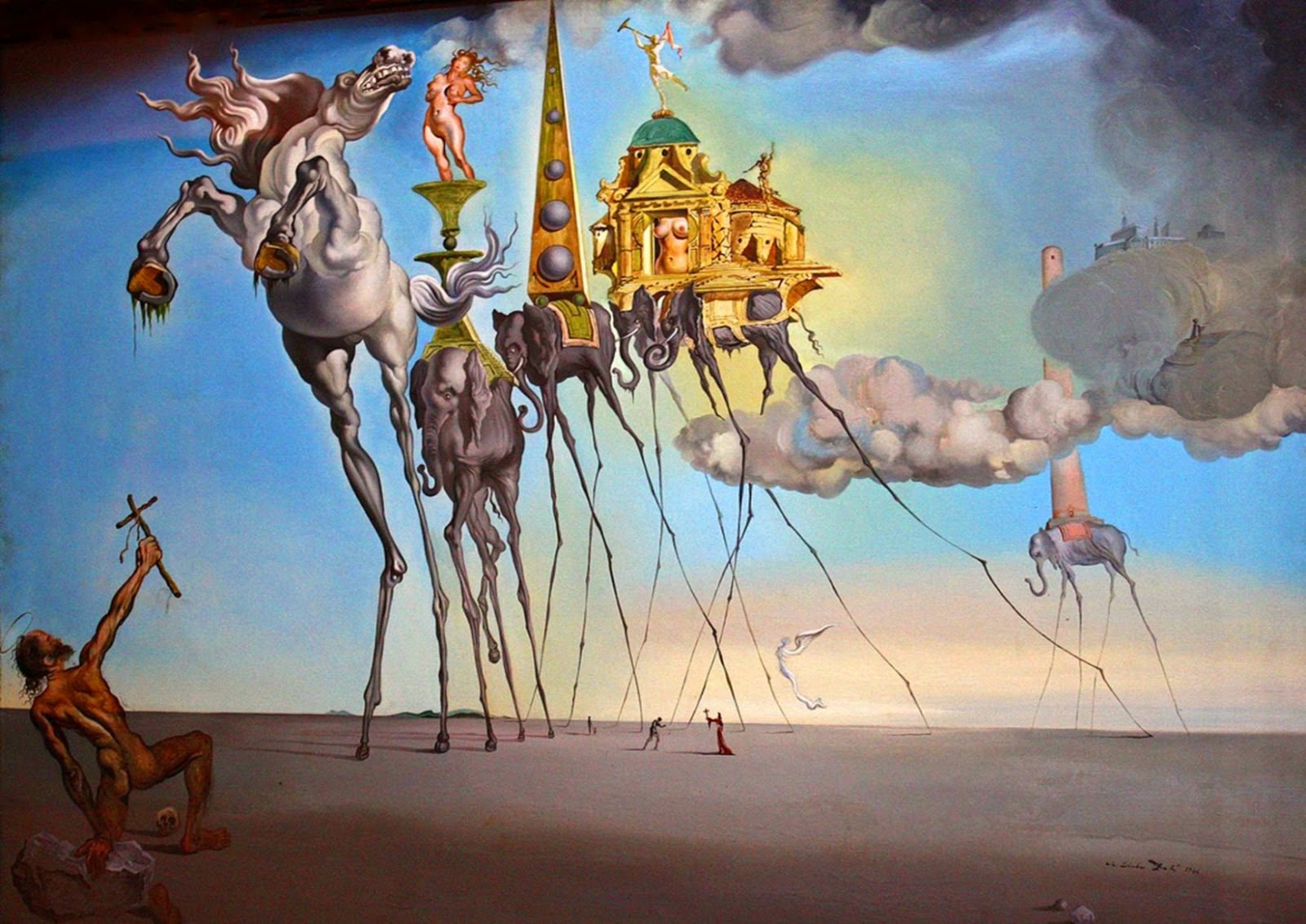 The Temptation of Saint Anthony Painting by Salvador Dali