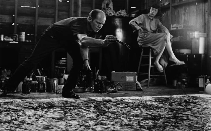 Jackson Pollock Working Painting