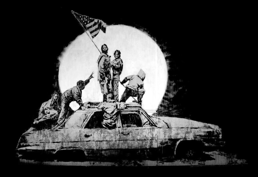 Banksy Unsigned print titled Flag