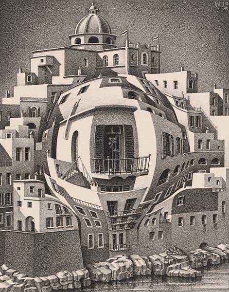 Balcony MC Escher Lithograph