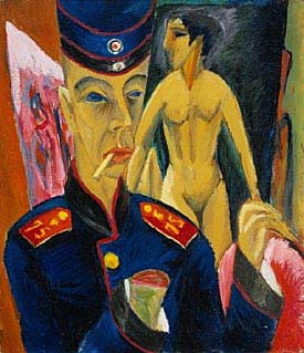 Ernst Ludwig Kirchner, Self-Portrait as a Soldier