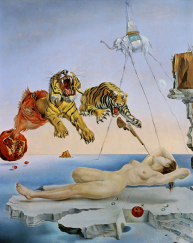 Dream Caused by the Flight of a Bee Dali Painting