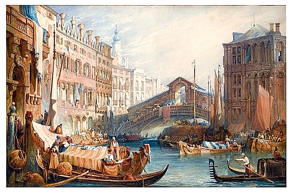 Pont di Rialto, Venice Watercolor