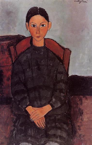 Young Girl Modigliani Painting
