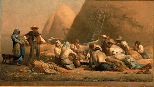 Harvesters Resting Millet Painting