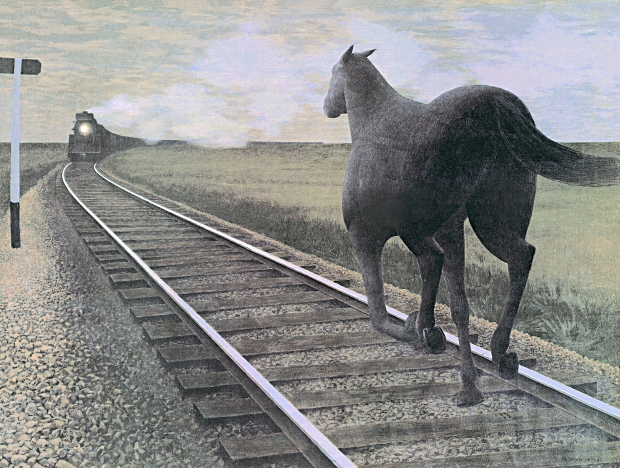 Horse And Train Alex Colville