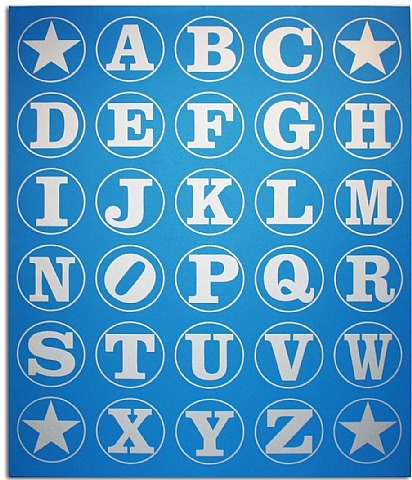 Alphabet Wall Blue