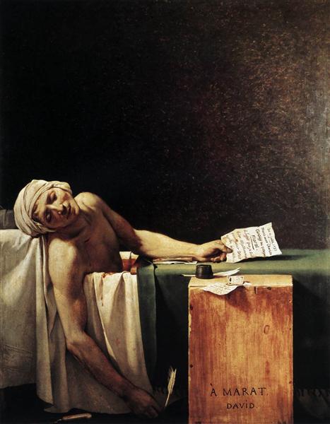 The Death Of Marat Neoclassical Painting 