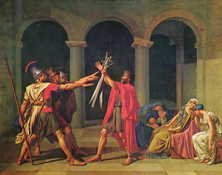 The Oath Of Horatii Neoclassical Painting