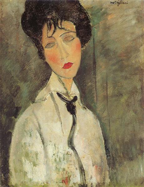 Woman Painting Modigliani 