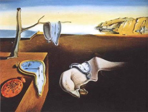 Salvador Dali Persistence of Memory painting from the MOMA Collection, New York