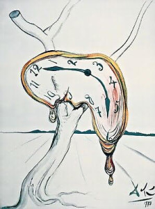 Salvador Dali lithograph Profile of Time (1977)