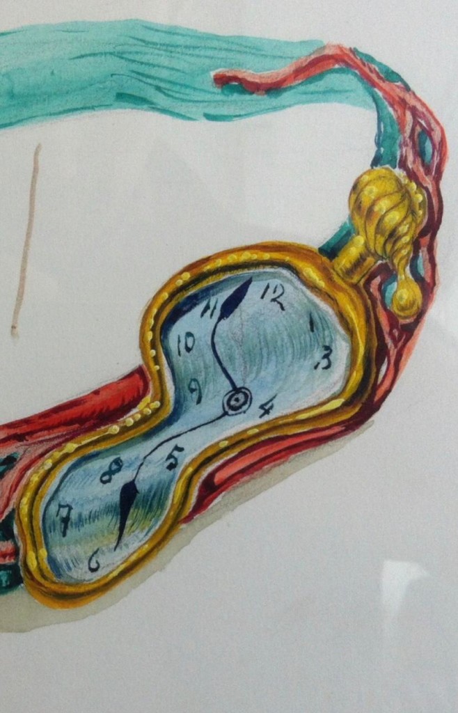 Salvador Dali "Soft Watch" painting (1975) detail