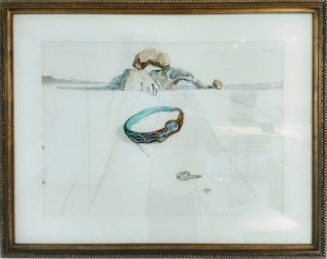 Salvador Dali "Soft Watch" painting (1975) Framed