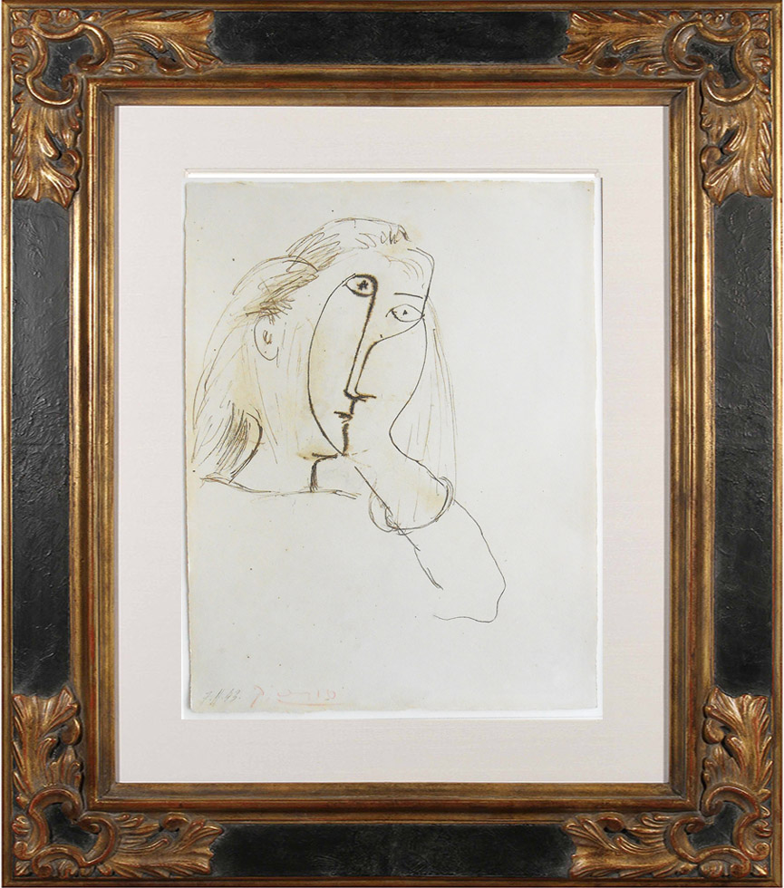 Pablo PICASSO- Femme Appuyant Portrait of Dora Maar 1943