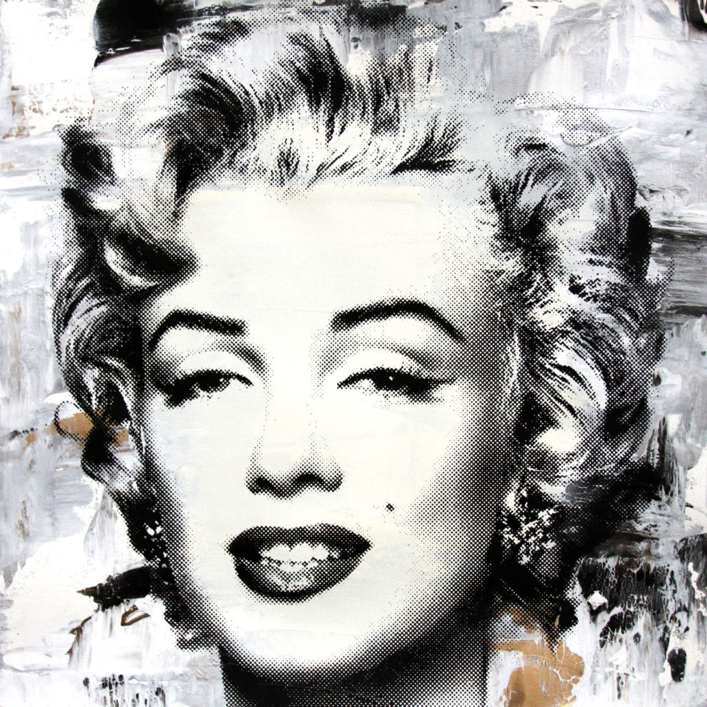Mr. Brainwash "Marilyn Monroe" mixed media painting, homage to Warhol