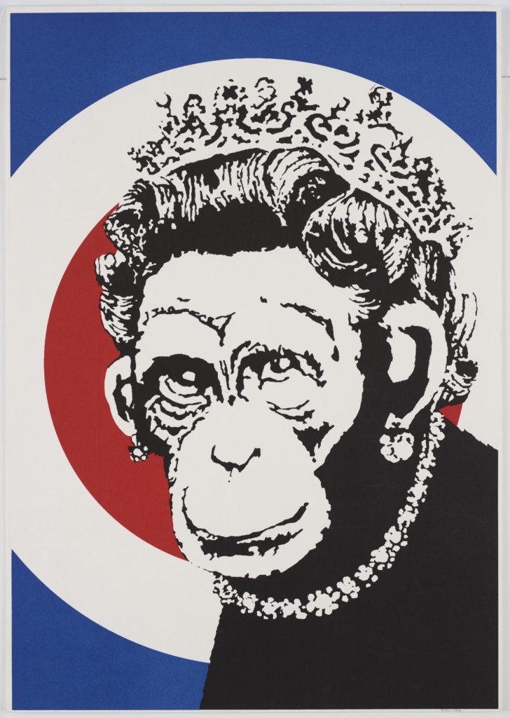 Banksy's "Monkey Queen" (unsigned, with Pest Control COA) now available from RRFA.