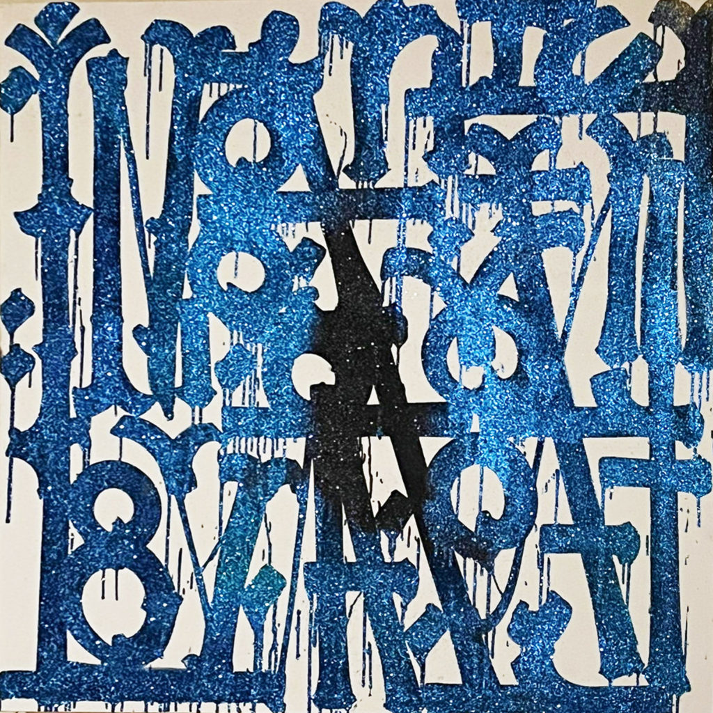 RETNA (AKA Marquis Lewis, b. 1979) Full Moon Showers" original painting from 2021.