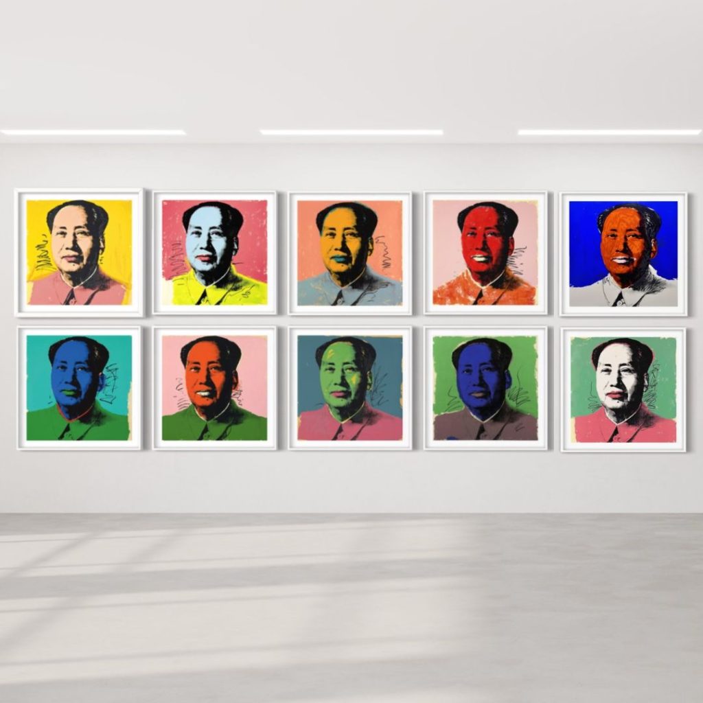 Andy WARHOL- Chairman Mao Portfolio on a wall