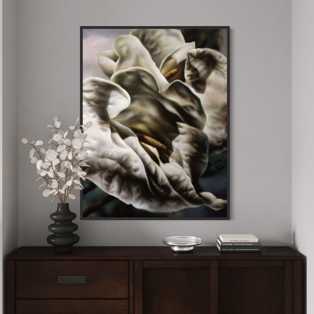 Keith Miller's Floral oil painting "Calla Lilly" (2023) available from RRFA
