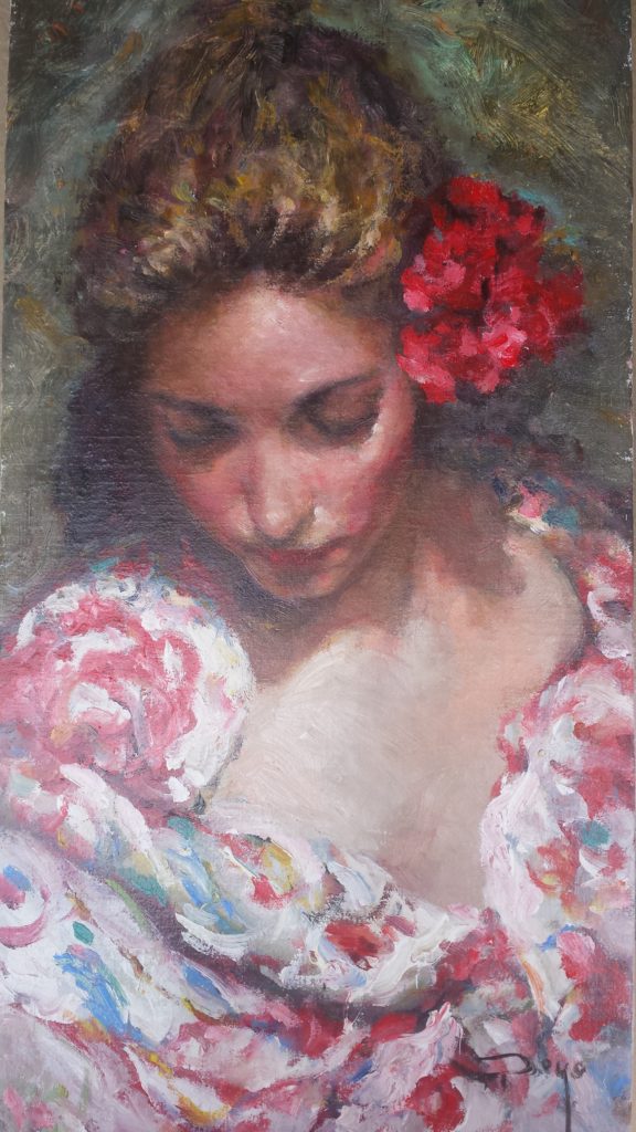 Jose ROYO 40x20 cm Downglance original oil on canvas painting available from RRFA