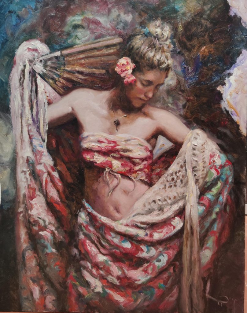 Jose ROYO Spanish Dancer original oil on canvas painting 92x73 cm available from RRFA