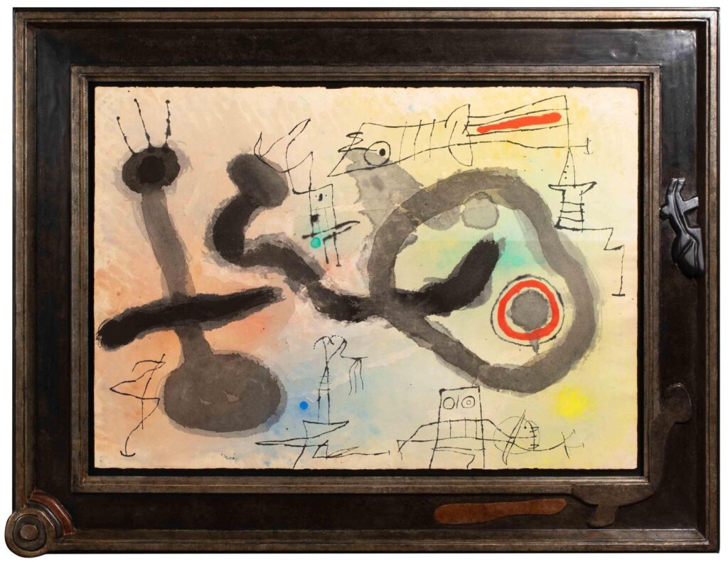 Joan MIRO- Sin Titulo (2 July, 1962) original painting on paper.