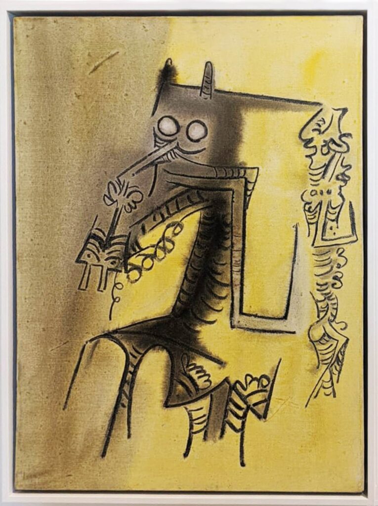 Wifredo Lam painting featuring surrealist Afro-Cuban motifs