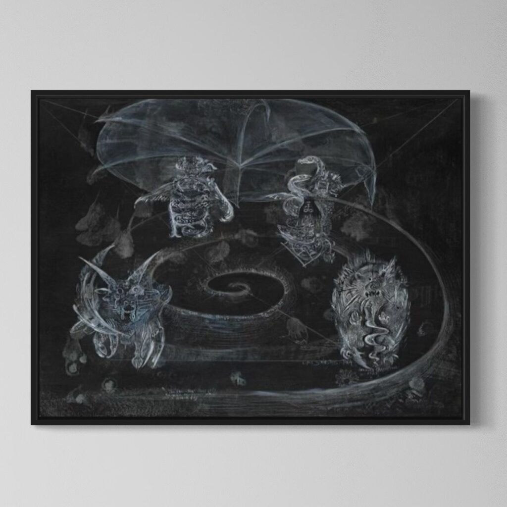 Leonora Carrington- Opus Siniestrus-Tola (1973) Brush and ink, tempera and pencil on paper original