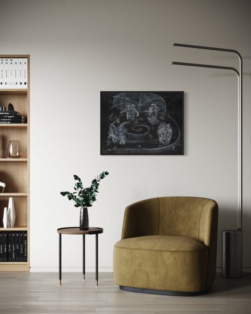 Leonora Carrington- Opus Siniestrus-Tola (1973) Brush and ink, tempera and pencil on paper original