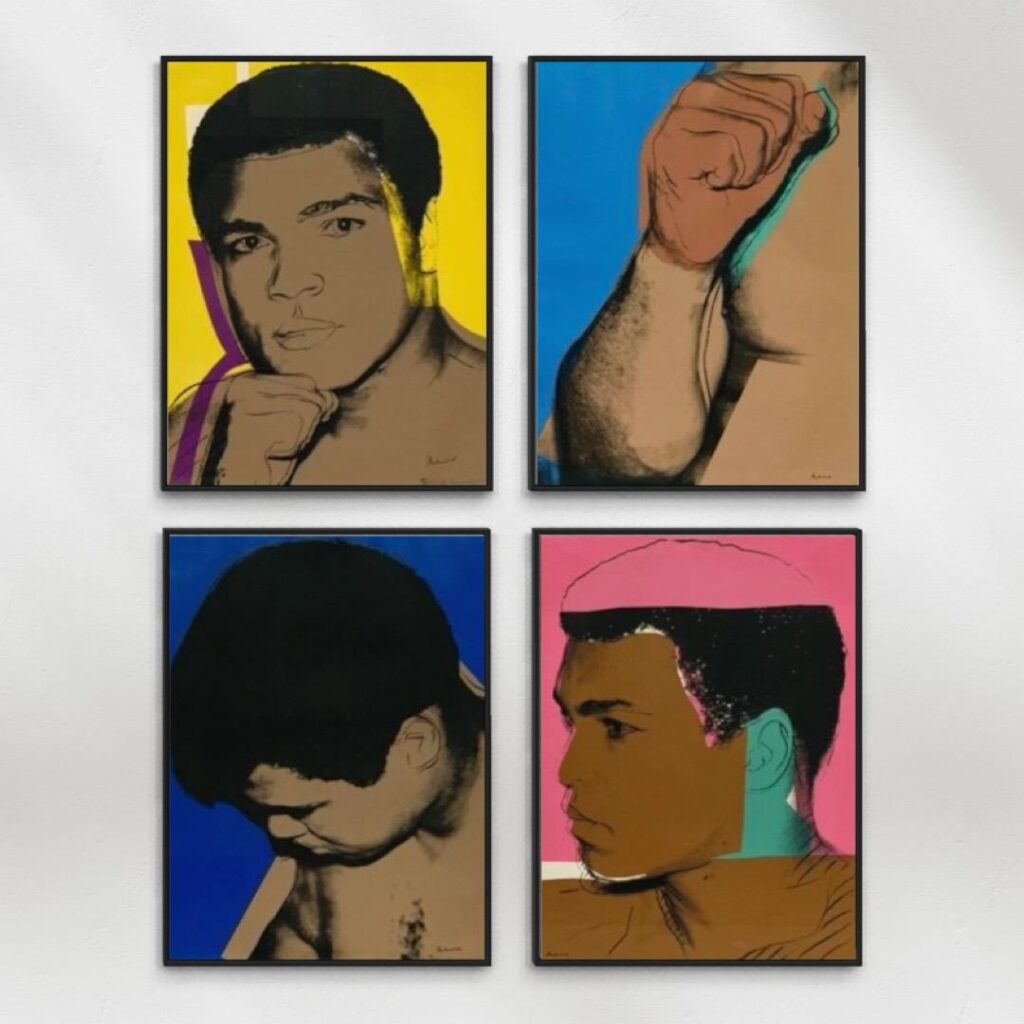 Andy WARHOL- Muhammad Ali Portfolio- All 4 screenprints
