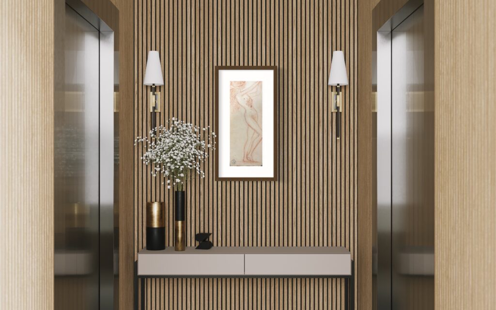 Salvador DALI- Female figure drawing, study on a wall