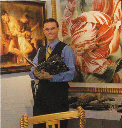Curator Reed V Horth in his first gallery in Old Hyde Park Tampa c. 1998