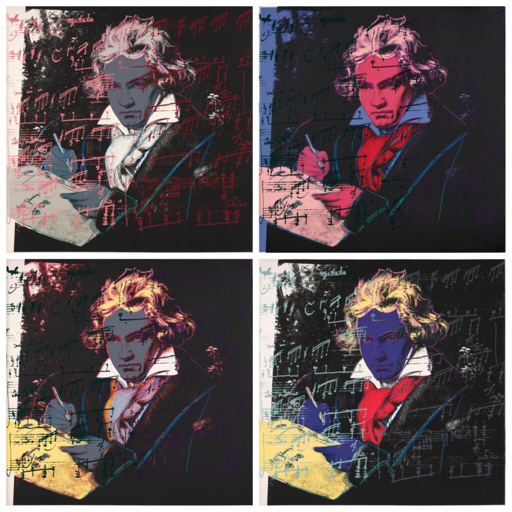 Andy WARHOL- Beethoven Portfolio of 4 prints now available from RRFA
