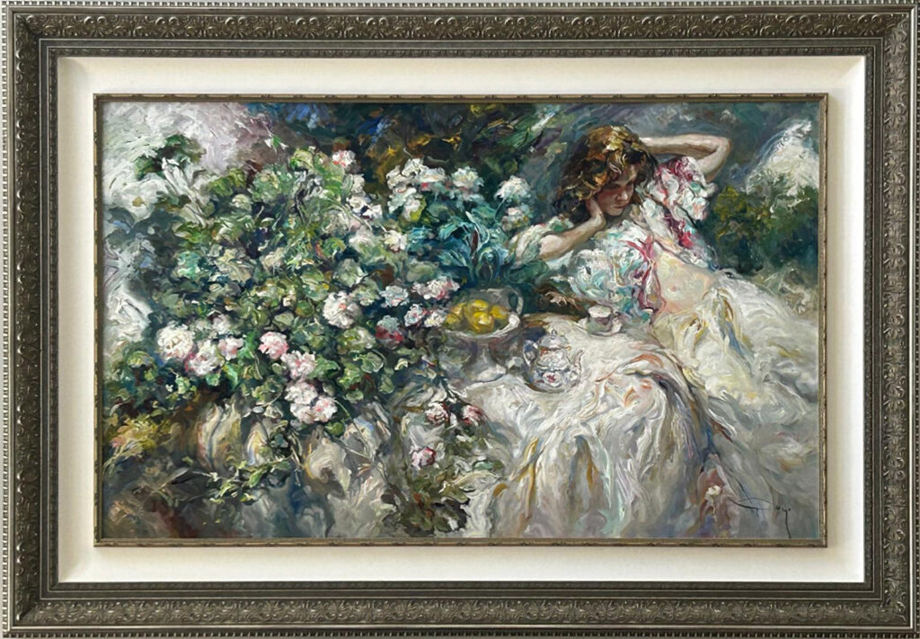 Jose ROYO- Desayuno en Blancas original oil on canvas painting from 2011 now available from RRFA