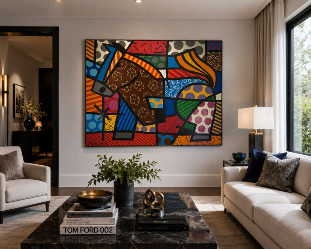 BRITTO- The Horse 1994 WALL MOCK (2)