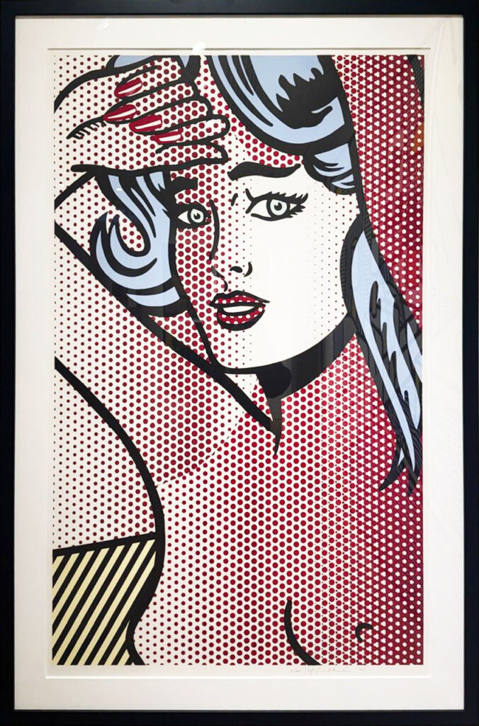LICHTENSTEIN- Nude with Blue Hair, 1994 FRAMED