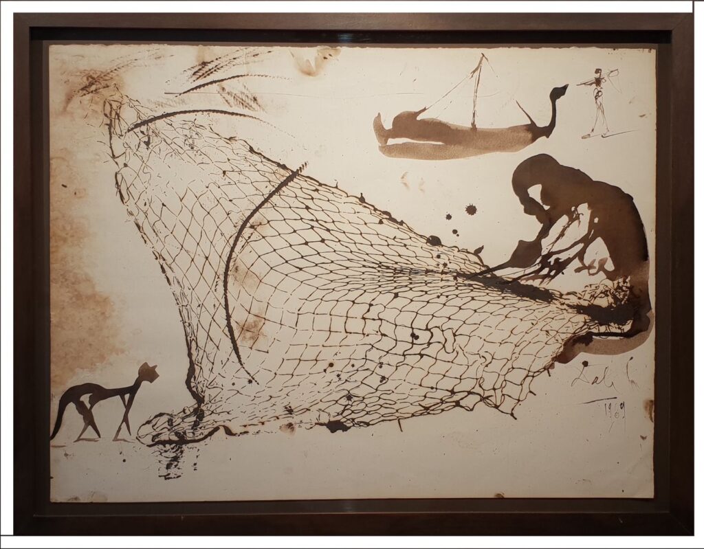 DALI- Untitled (Fisherman with Net), 1969